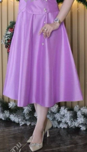 Laos Thai Traditional Silk Skirt 6 Colors Available in 6 Sizes Style 37SK Skirts Elegant Thai Skirts Shiny Silk
