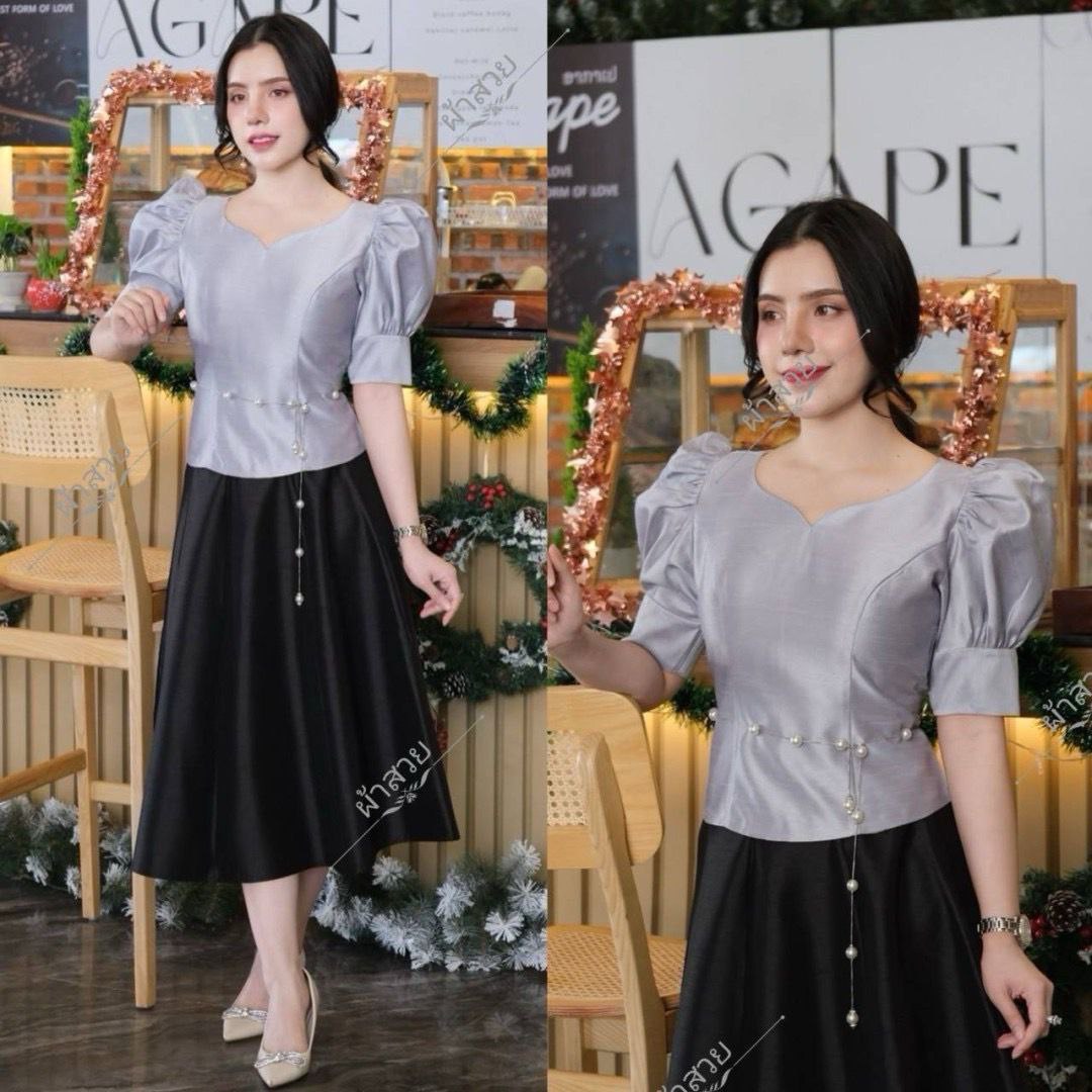 Laos Thai Traditional Silk Skirt 6 Colors Available in 6 Sizes Style 37SK Skirts Elegant Thai Skirts Shiny Silk