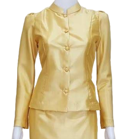 Thai Traditional Dress Chitralada Set Italian Silk Beautiful Shape