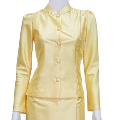 Thai Traditional Dress Chitralada Set Italian Silk Beautiful Shape