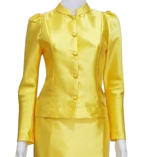 Thai Traditional Dress Chitralada Set Italian Silk Beautiful Shape