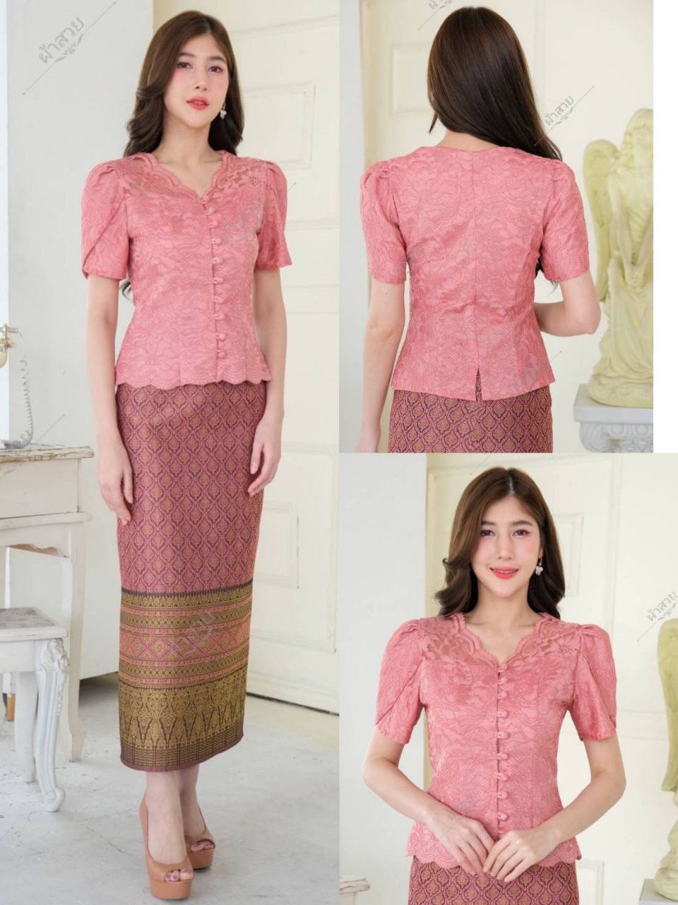 Thai Traditional Dress Lace Blouses