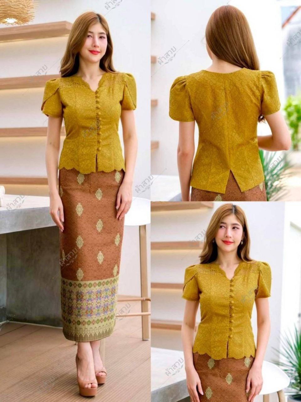 Thai Traditional Dress Lace Blouses