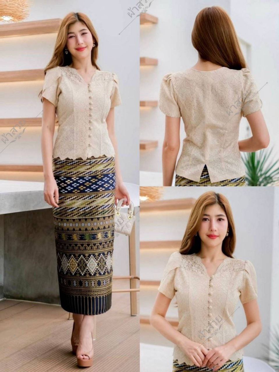 Thai Traditional Dress Lace Blouses