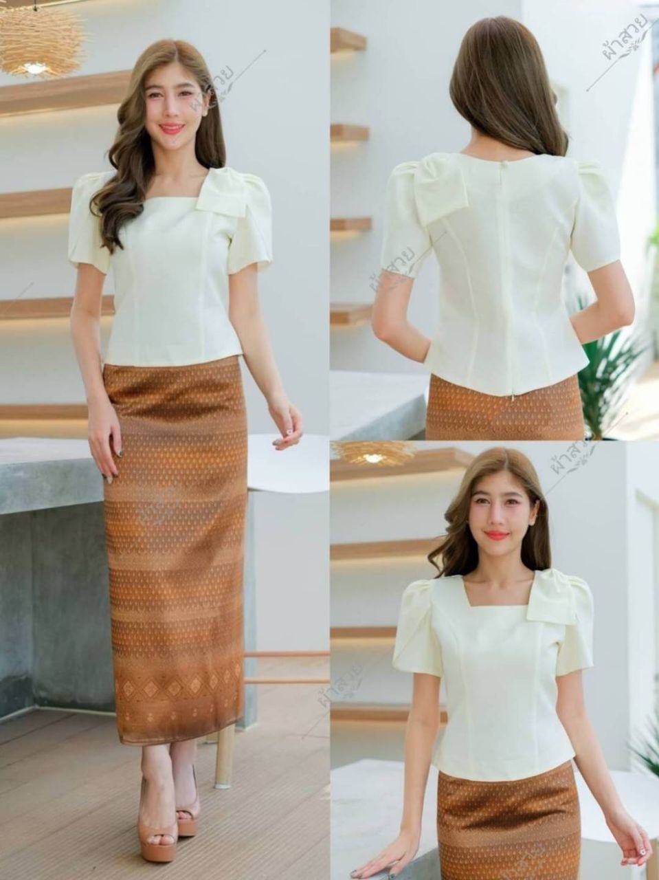 Thai Traditional Dress Silk Blouses