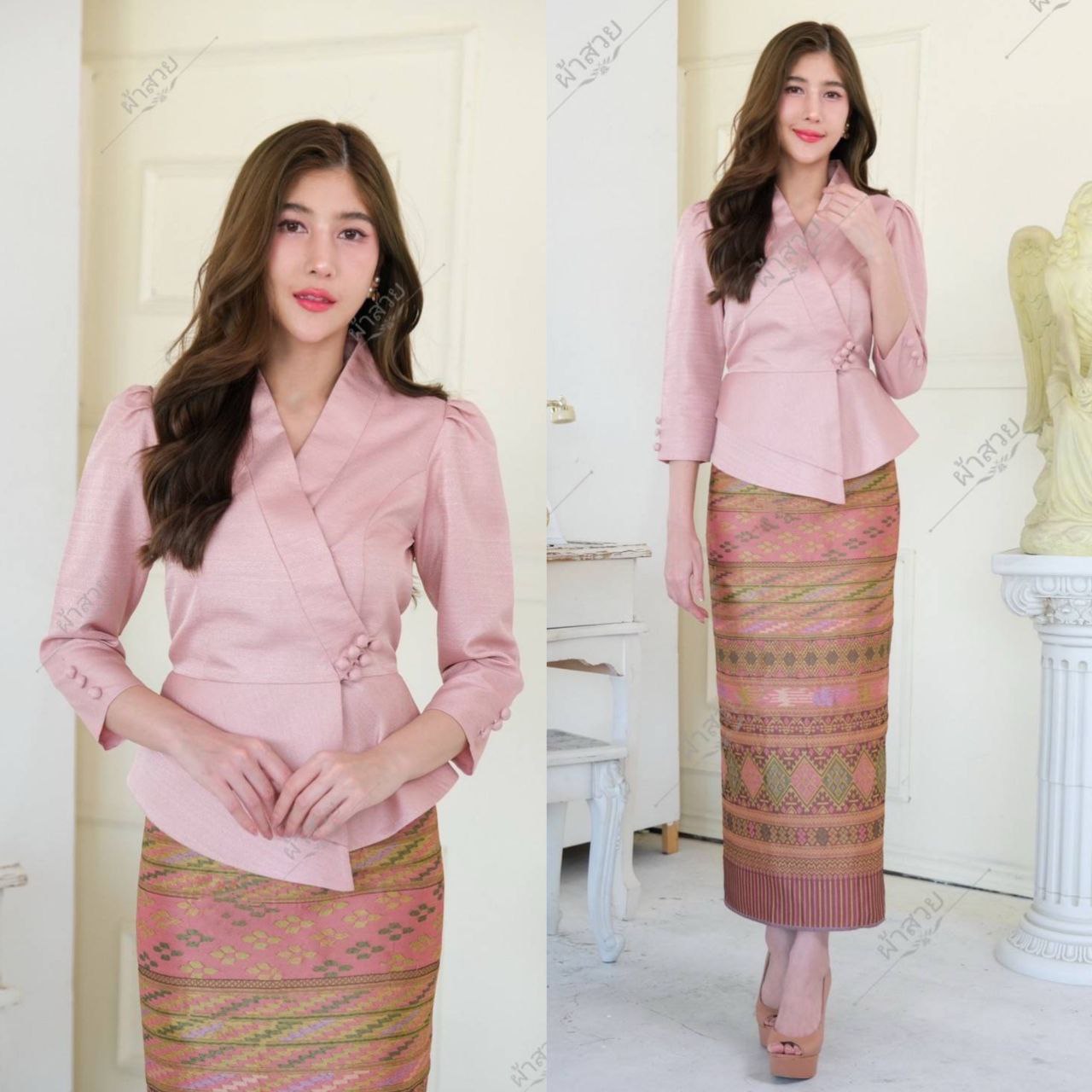 Thai Traditional Dress Silk Blouses