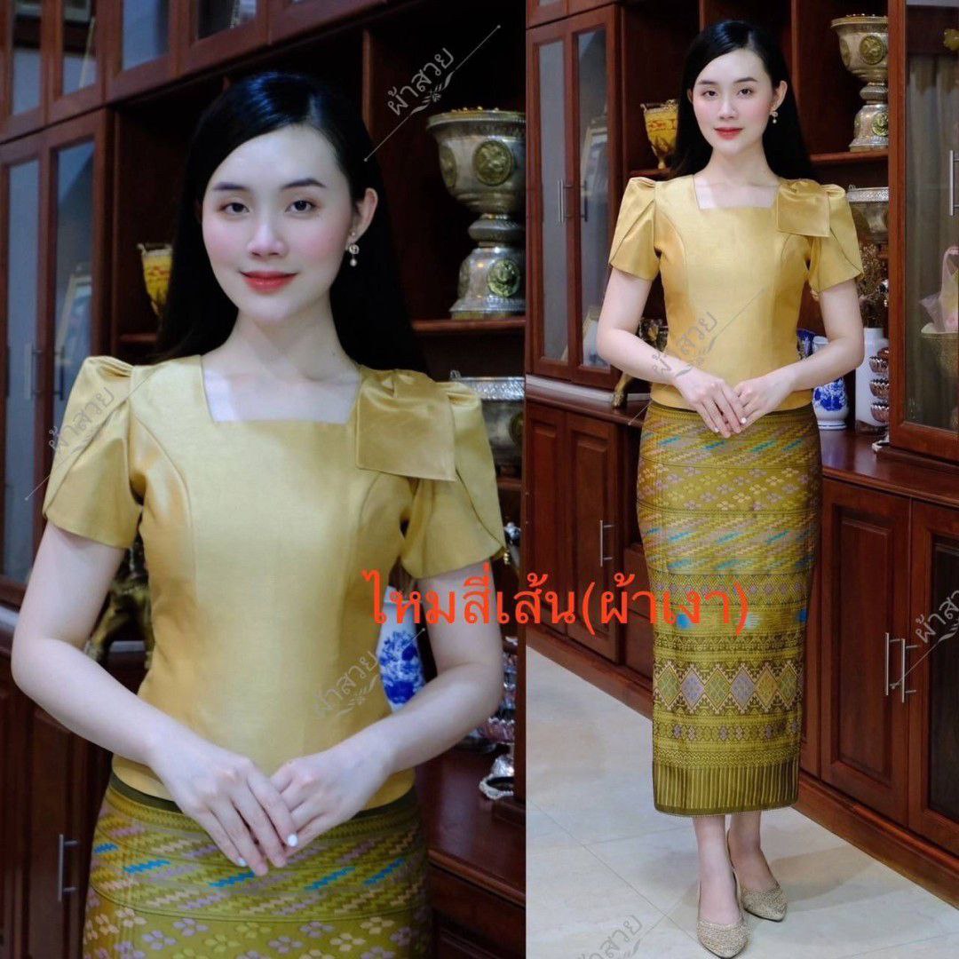 Thai Traditional Dress Silk Blouses
