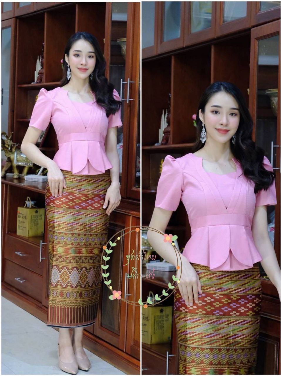 Beautiful Laos/Thai Traditional Silk Blouse, 9 Colors, Chest 32"- 46". Style #74 Thailand Tops for Ladies