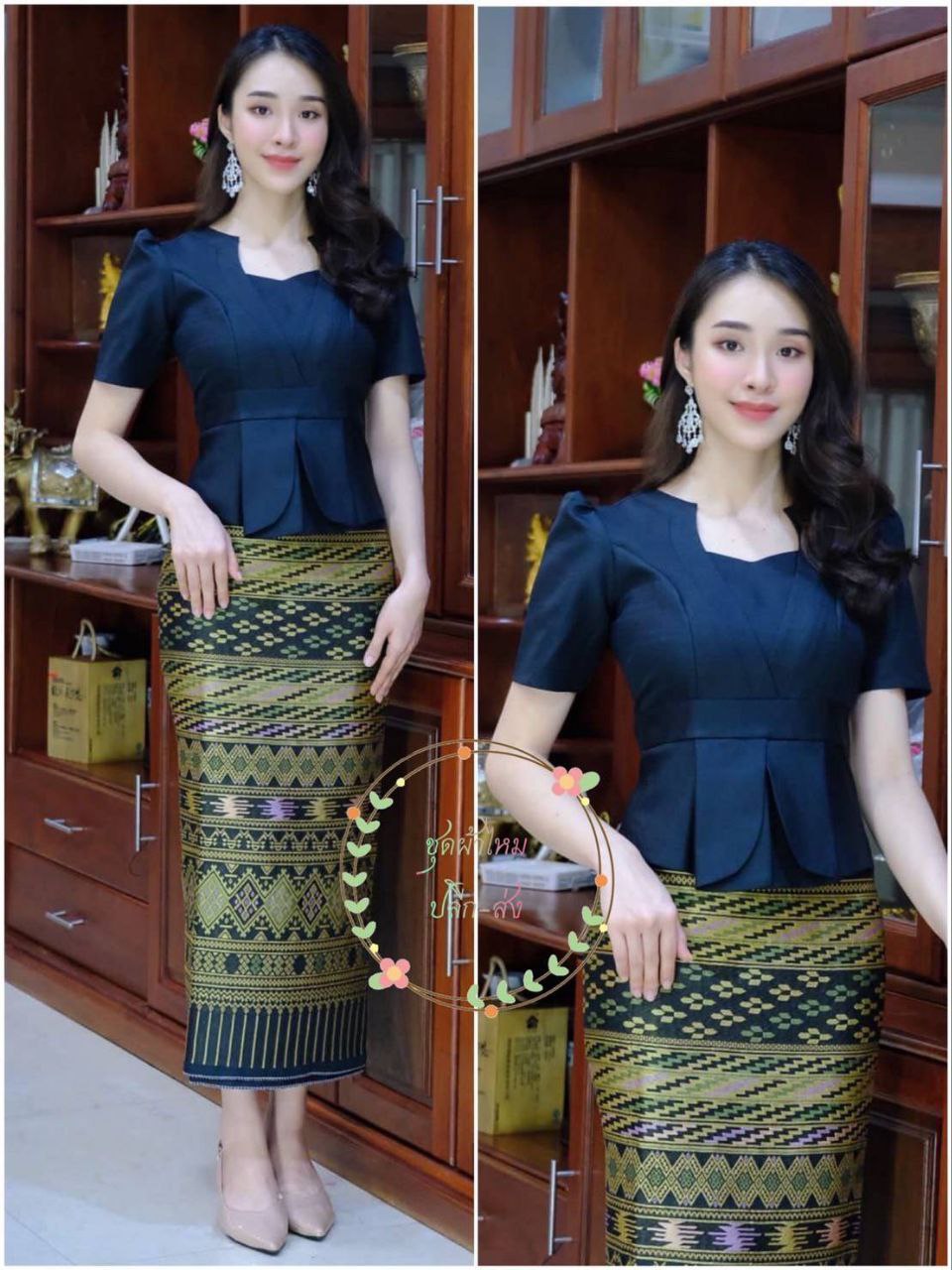 Beautiful Laos/Thai Traditional Silk Blouse, 9 Colors, Chest 32"- 46". Style #74 Thailand Tops for Ladies
