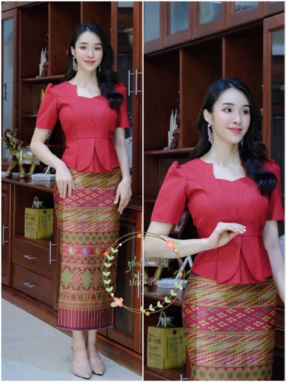 Beautiful Laos/Thai Traditional Silk Blouse, 9 Colors, Chest 32"- 46". Style #74 Thailand Tops for Ladies