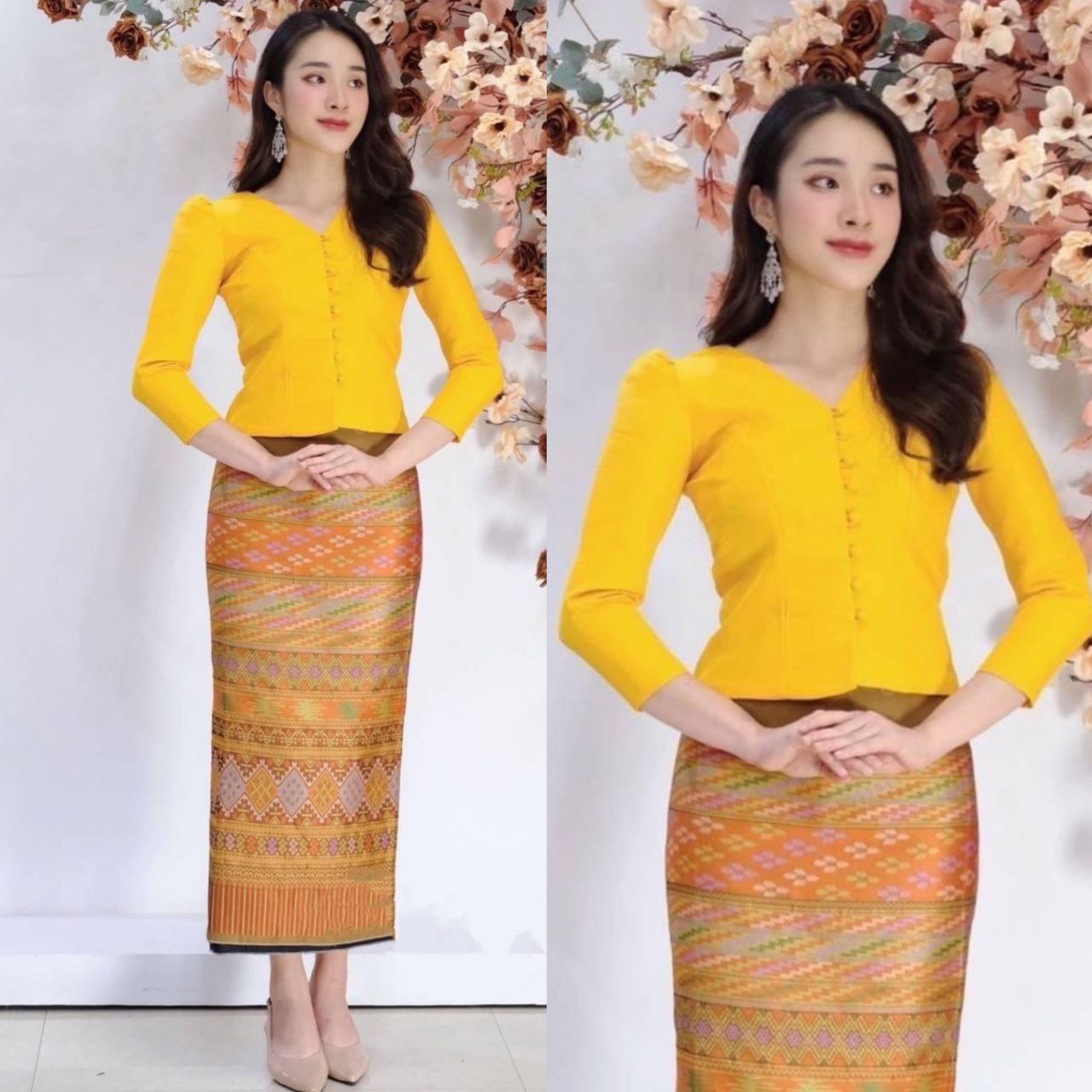 Beautiful Laos/Thai Traditional Silk Blouse, 8 Colors, Chest 32"- 46". Style #78 Thai Silk In Women's Tops & Blouses