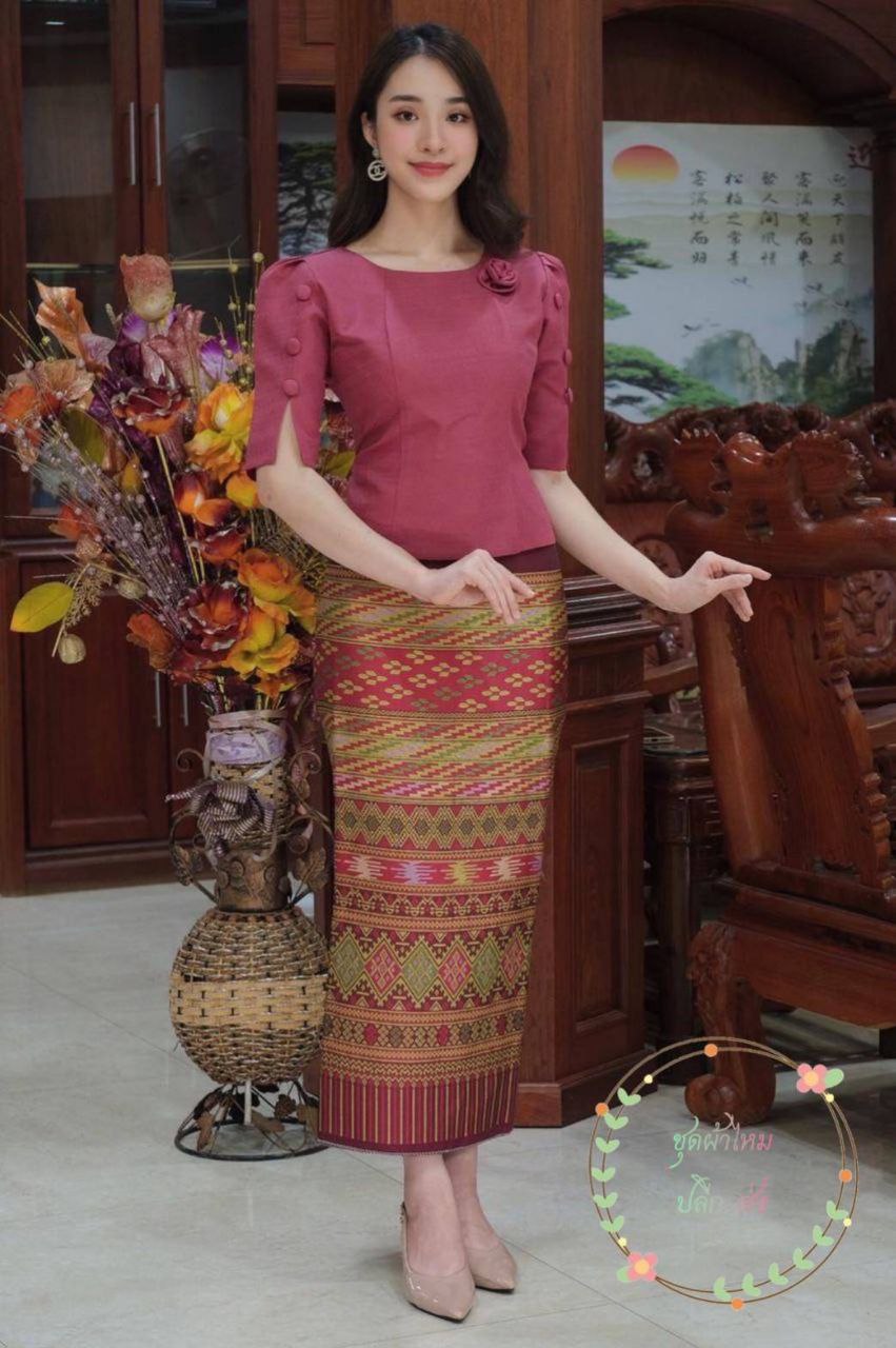 Handmade Thai/Laos Silk Blouse with 1/2 Split Sleeve | Sizes 32"- 46" | #46-2 Traditional Silk Fashion