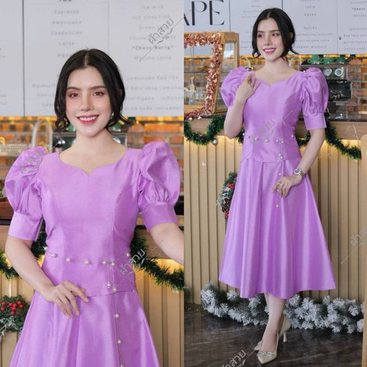 Laos Thai Traditional Silk Skirt 6 Colors Available in 6 Sizes Style 37SK Skirts Elegant Thai Skirts Shiny Silk