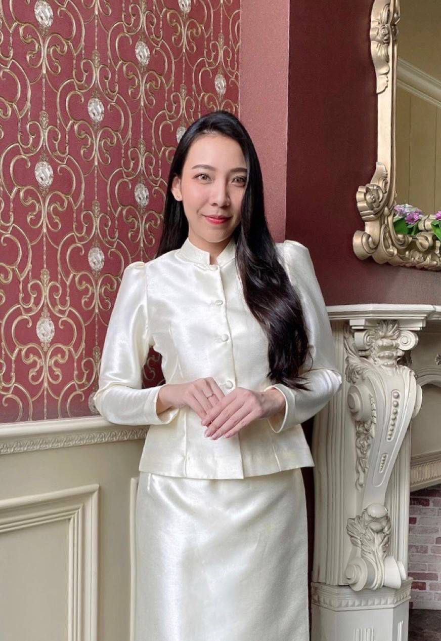 Thai Traditional Dress Chitralada Set Italian Silk Beautiful Shape