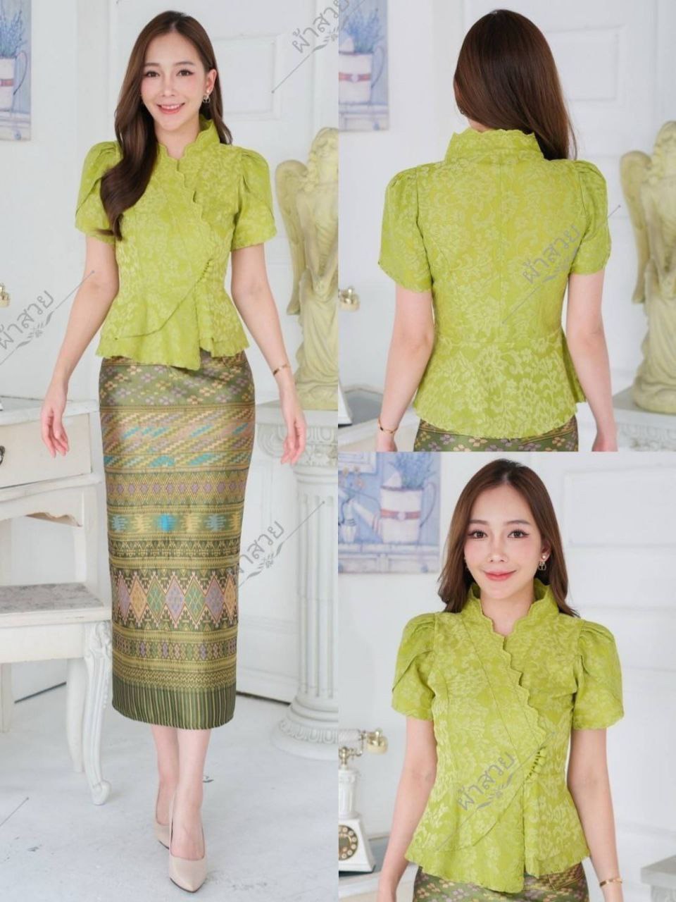 Thai Traditional Dress Lace Blouses 