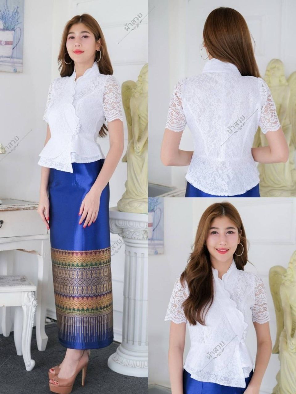 Thai Traditional Dress Lace Blouses 