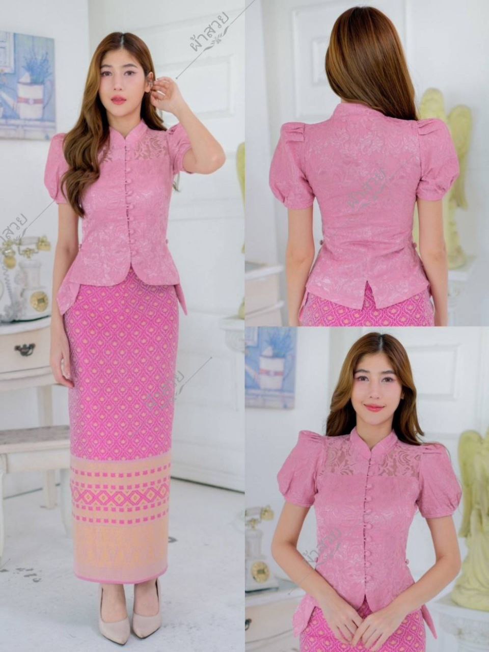 Thai Traditional Dress Lace Blouses