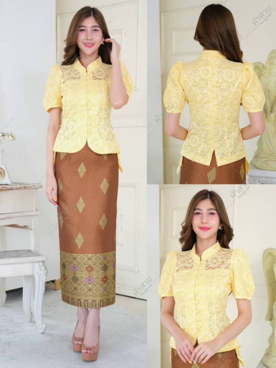 Thai Traditional Dress Lace Blouses