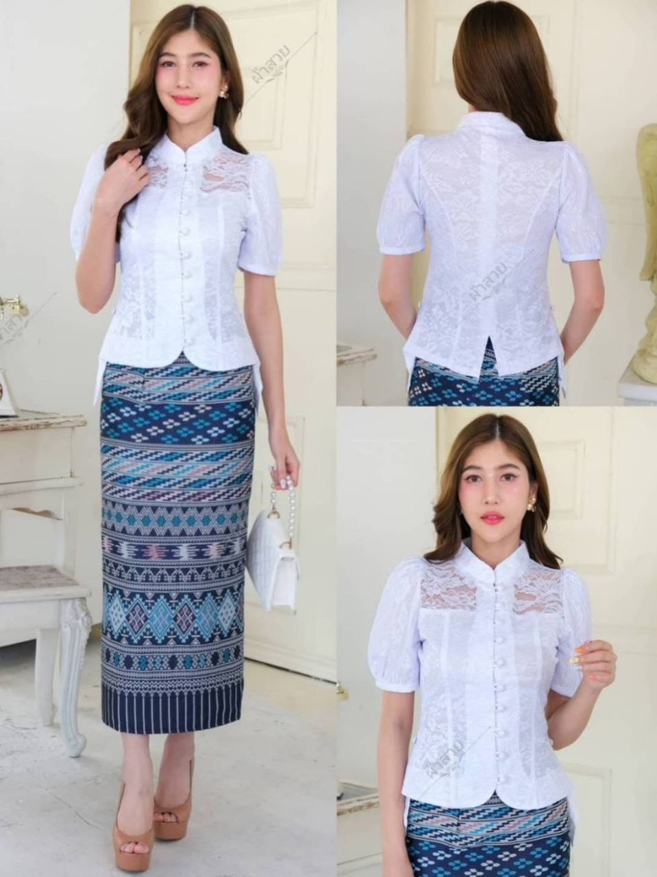 Thai Traditional Dress Lace Blouses