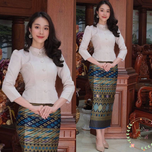 Thai Traditional Dress Silk Blouses