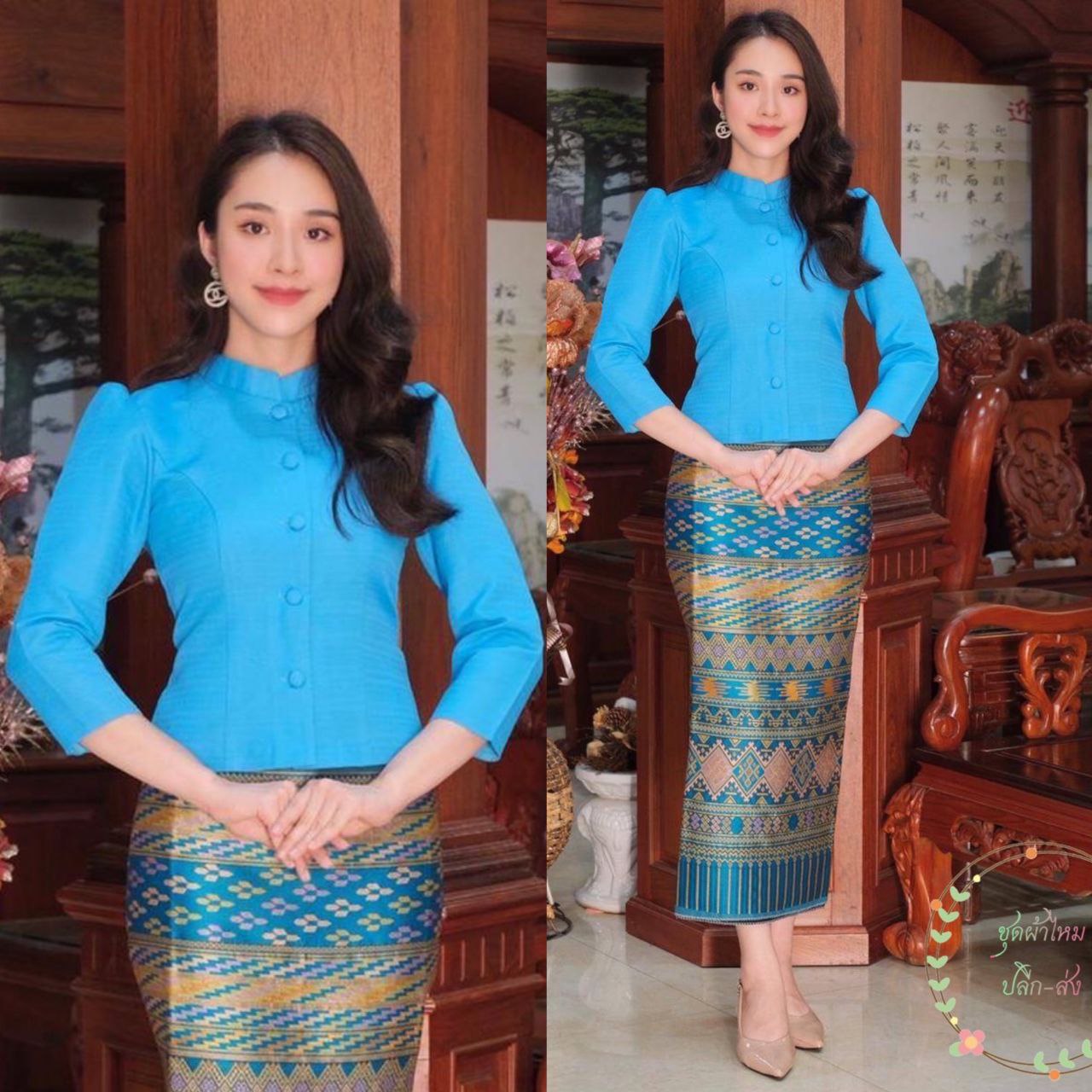 Thai Traditional Dress Silk Blouses