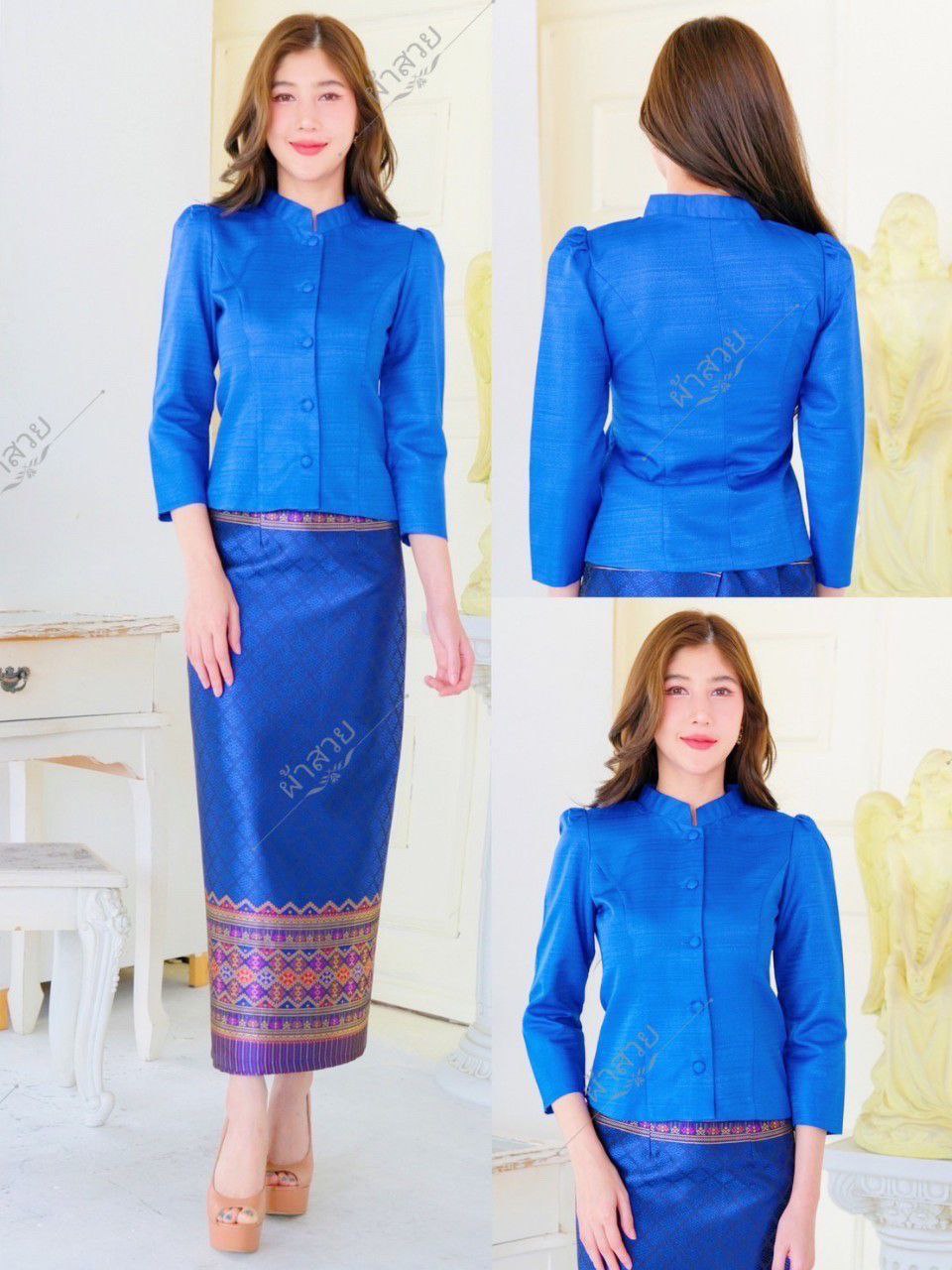 Thai Traditional Dress Silk Blouses