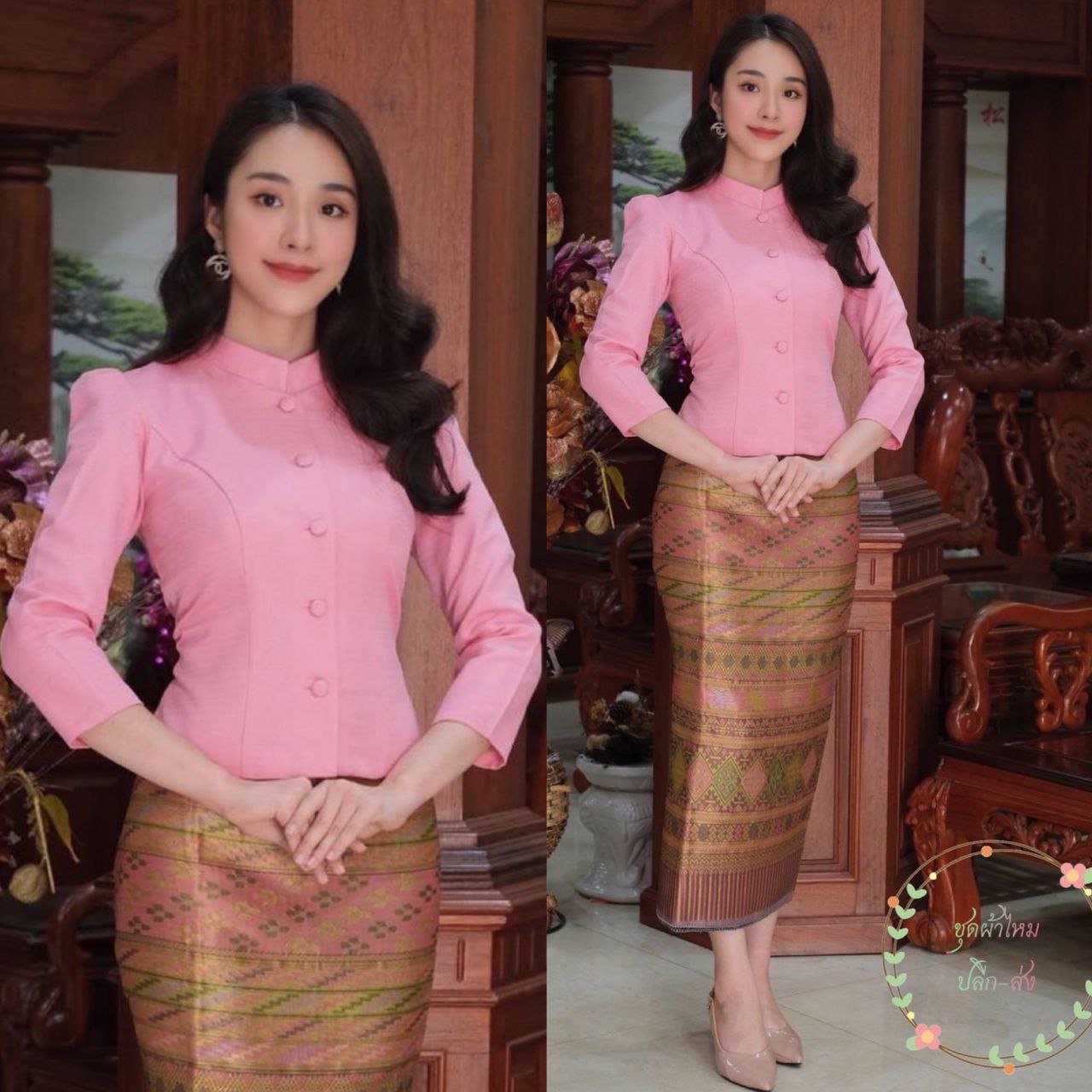 Thai Traditional Dress Silk Blouses