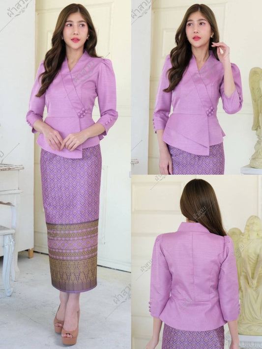 Thai Traditional Dress Silk Blouses