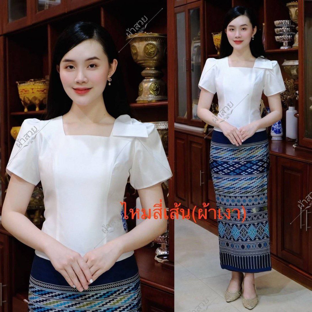 Thai Traditional Dress Silk Blouses