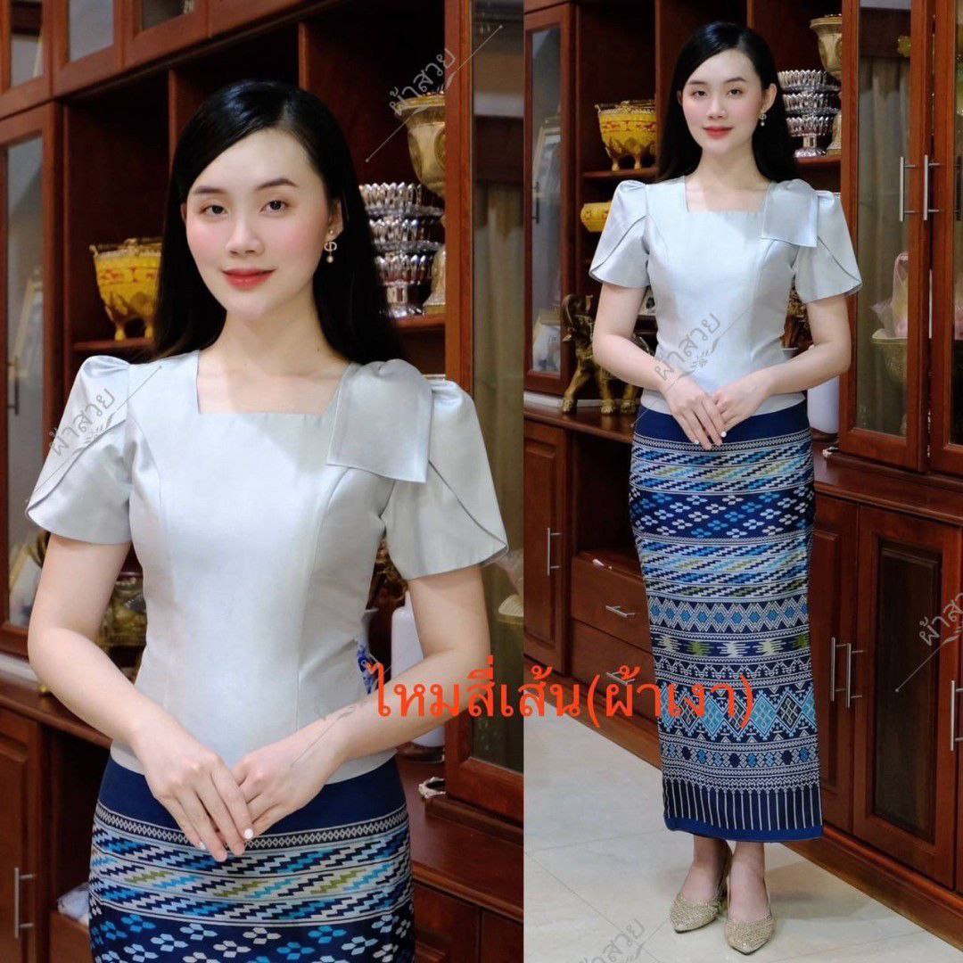 Thai Traditional Dress Silk Blouses