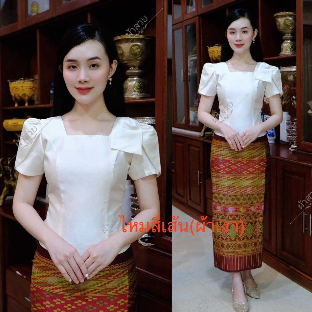 Thai Traditional Dress Silk Blouses