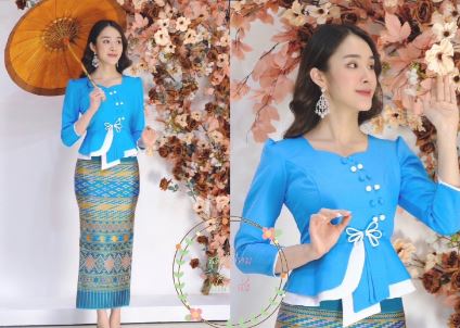 Thai Traditional Dress Silk Blouses