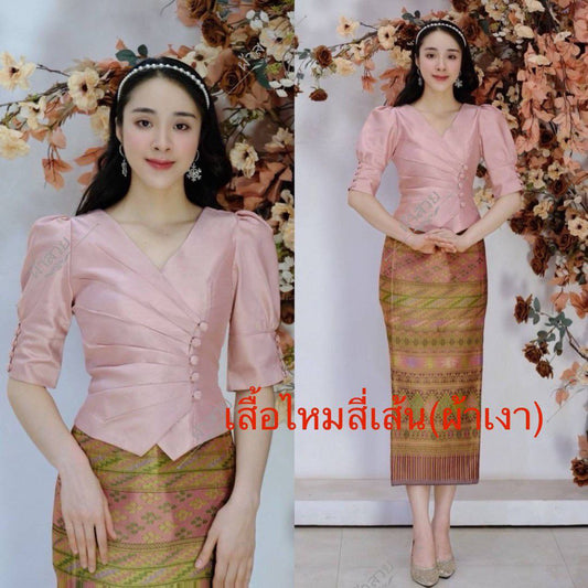 Thai Traditional Dress Silk Blouses