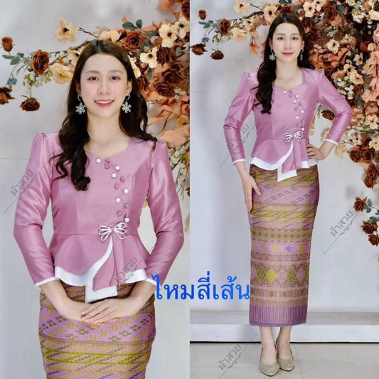 Thai Traditional Dress Silk Blouses