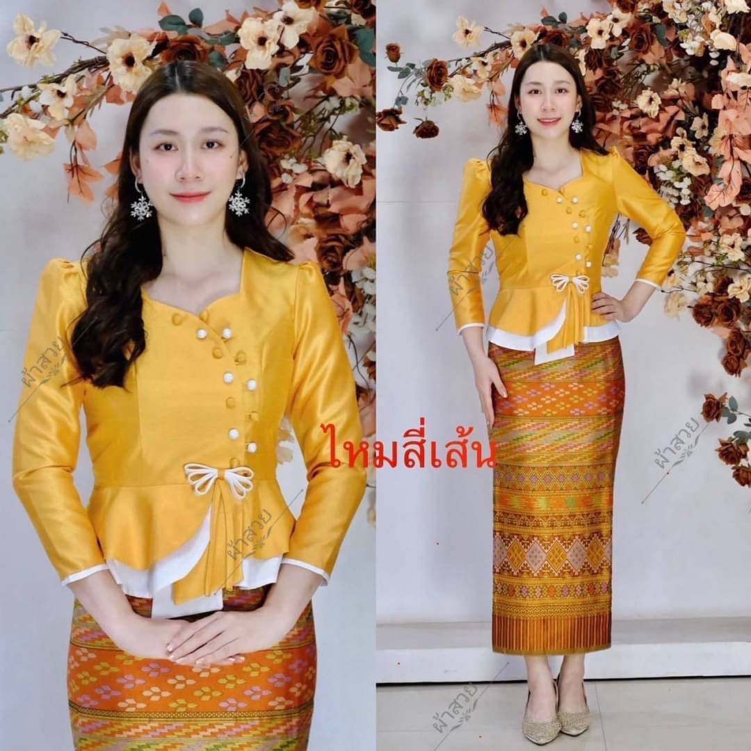 Thai Traditional Dress Silk Blouses