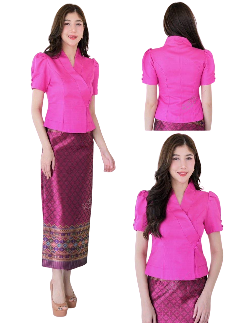 Thai Traditional Dress Silk Blouses