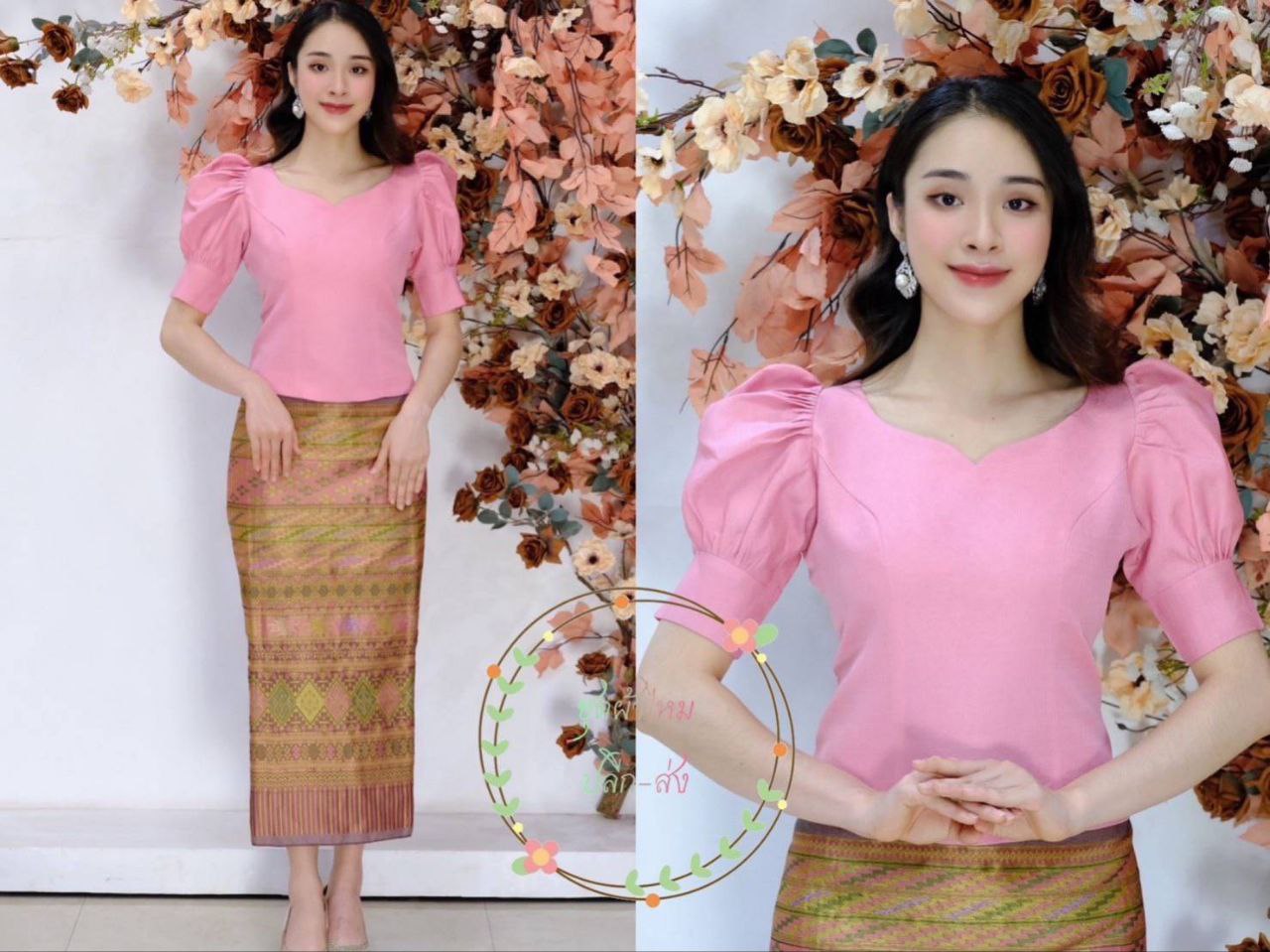 Thai Traditional Dress Silk Blouses