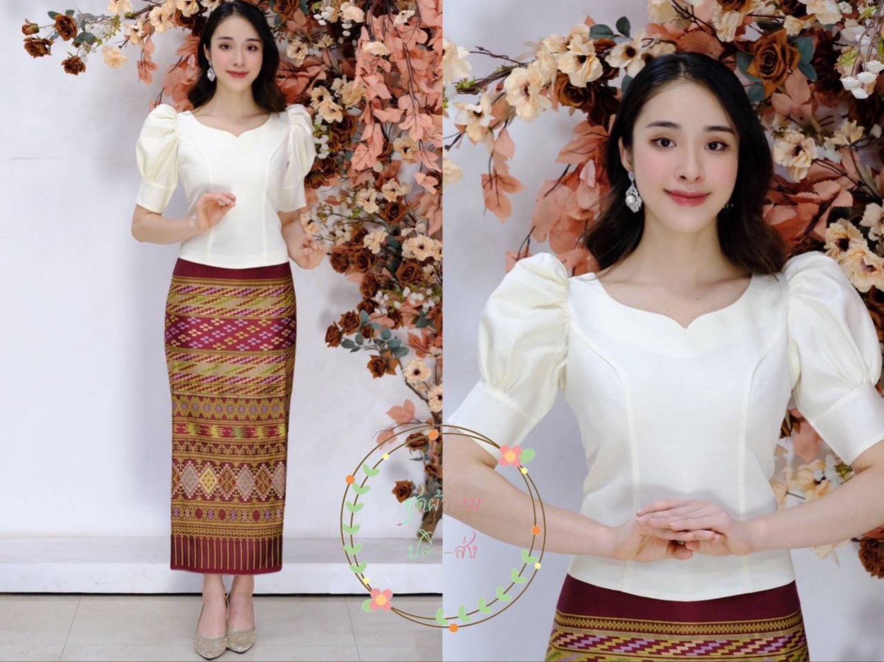 Thai Traditional Dress Silk Blouses