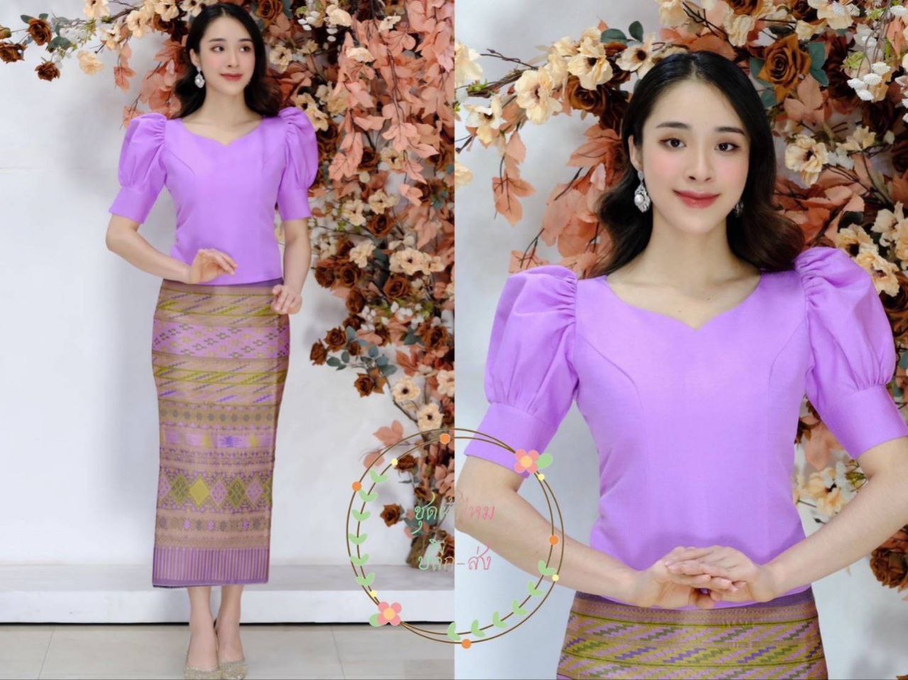 Thai Traditional Dress Silk Blouses