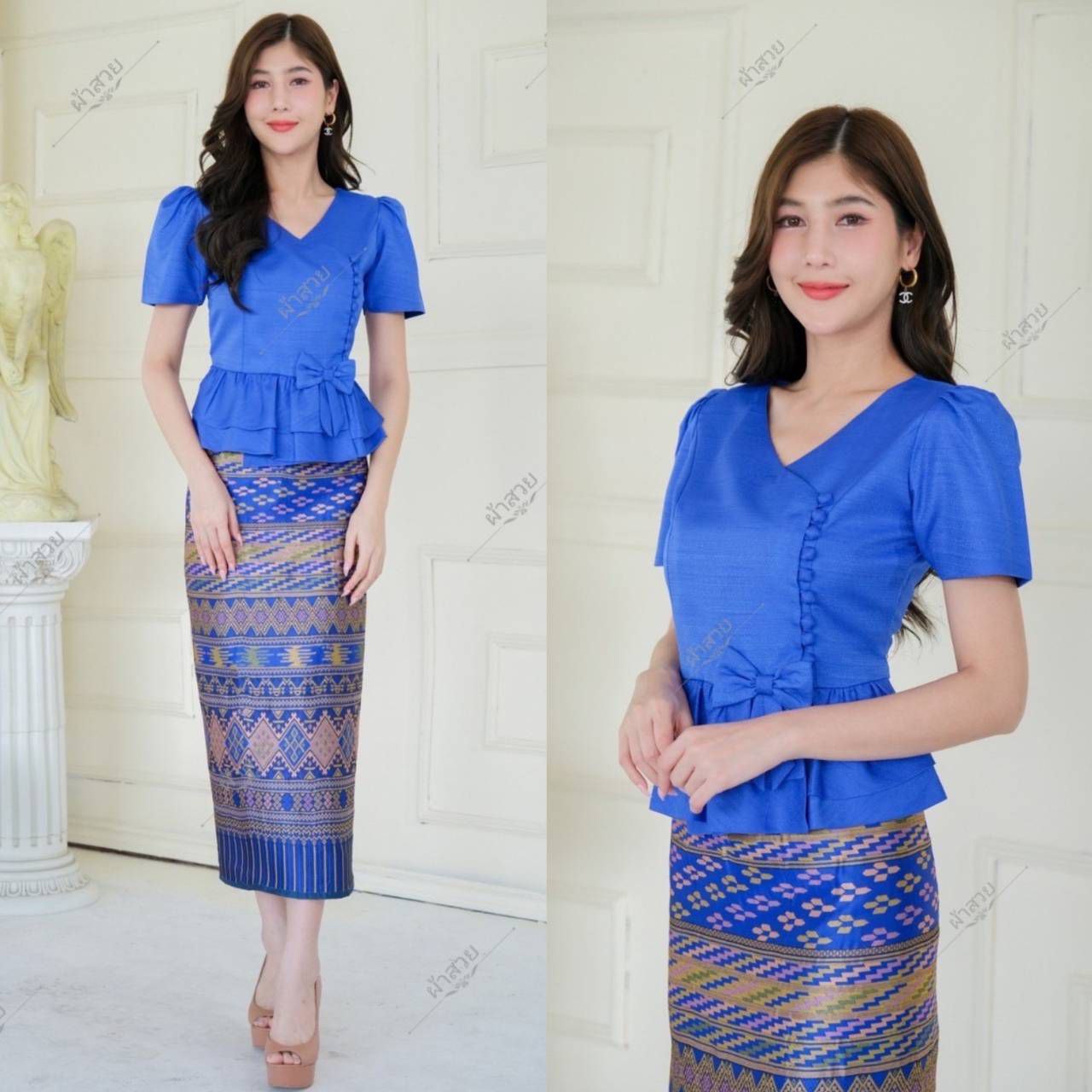 Thai Traditional Dress Silk Blouses