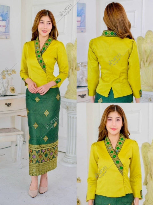 Thai Traditional Dress Silk Blouses